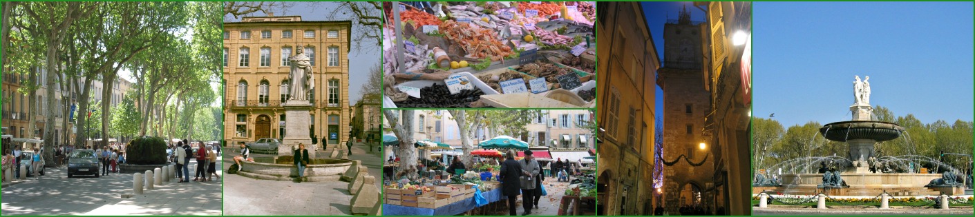 Collage of images from Aix-en-Provence