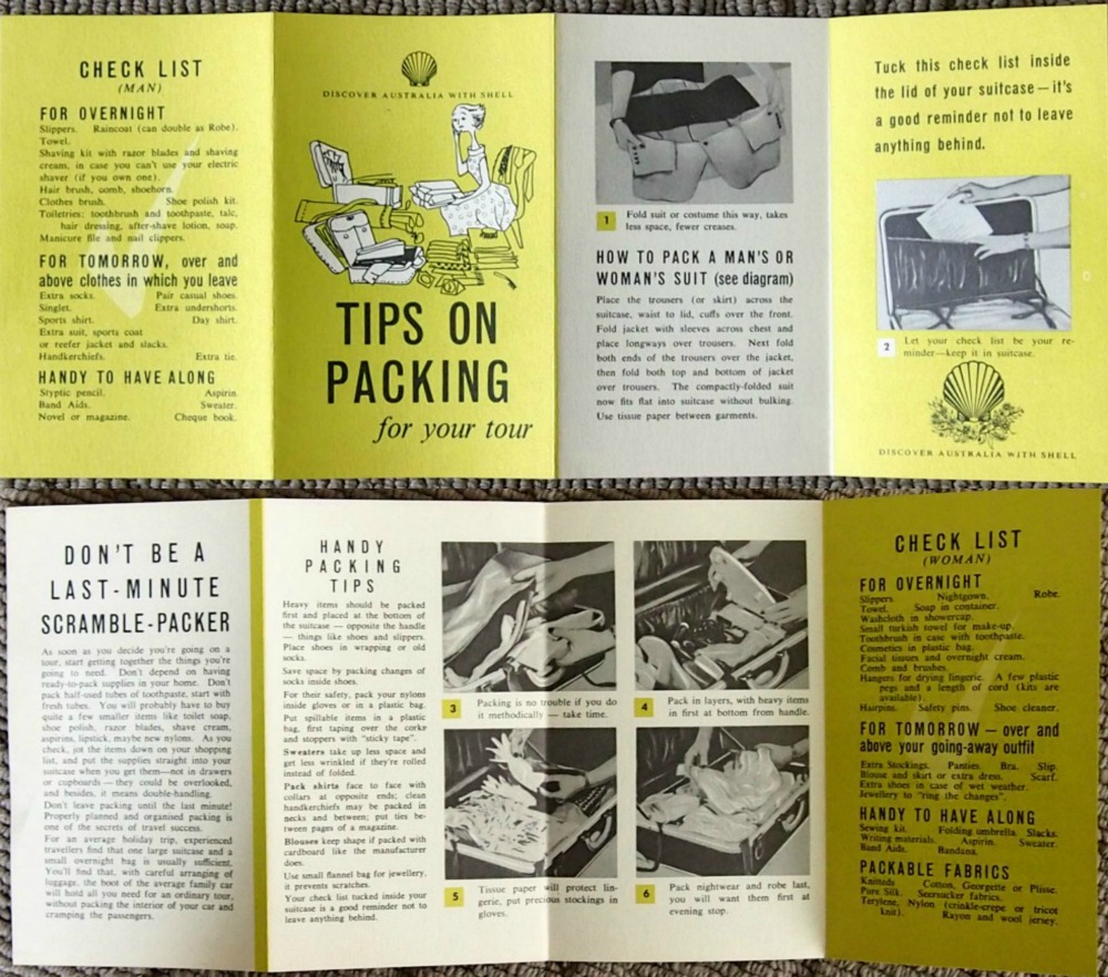 Shell brochure on packing.