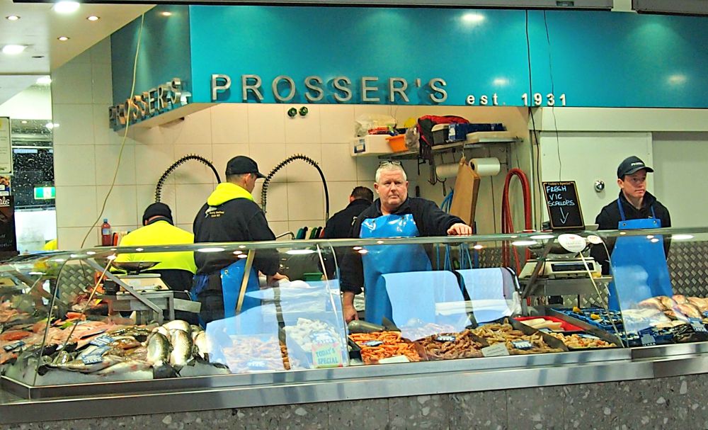 Fishmonger at Queen Victoria Market