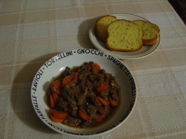 Beef and red wine casserole