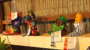 Decorated gumboots at Luddenham Show