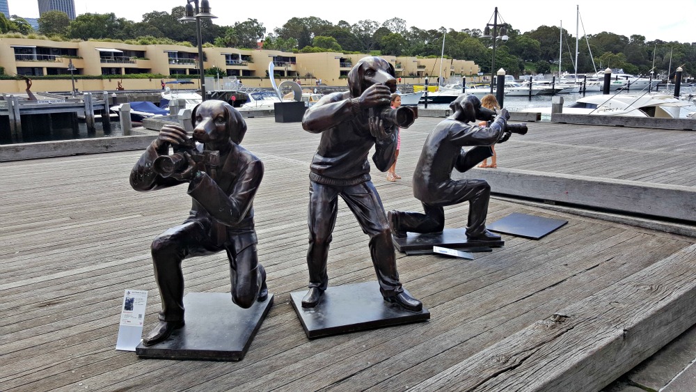 One of the fun sculptures at Finger Wharf