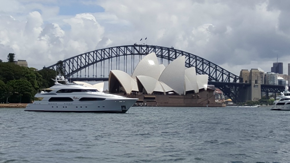 Yacht on the harbour