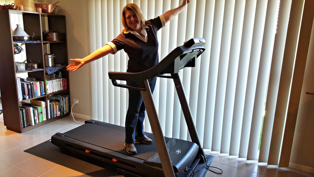 Cathryn Hein on her new treadmill