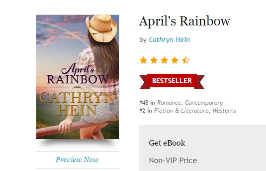 Screenshot of April's Rainbow's best seller banner on Kobo