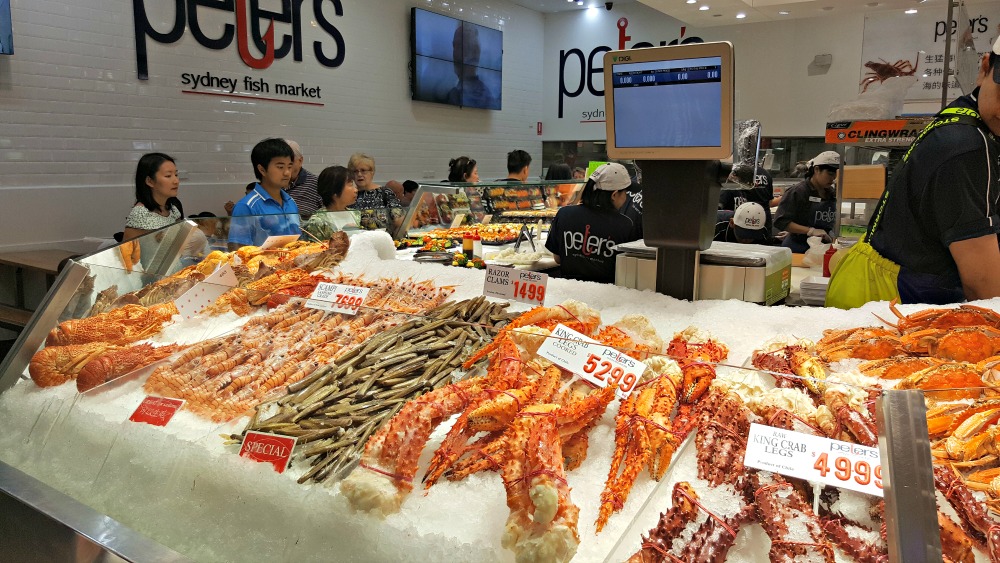 Shellfish display. 