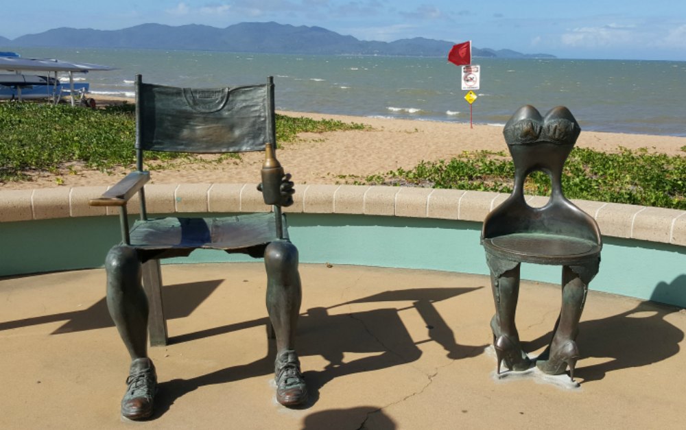 Bazza and Shazza Sculpture, The Strand, Townsville