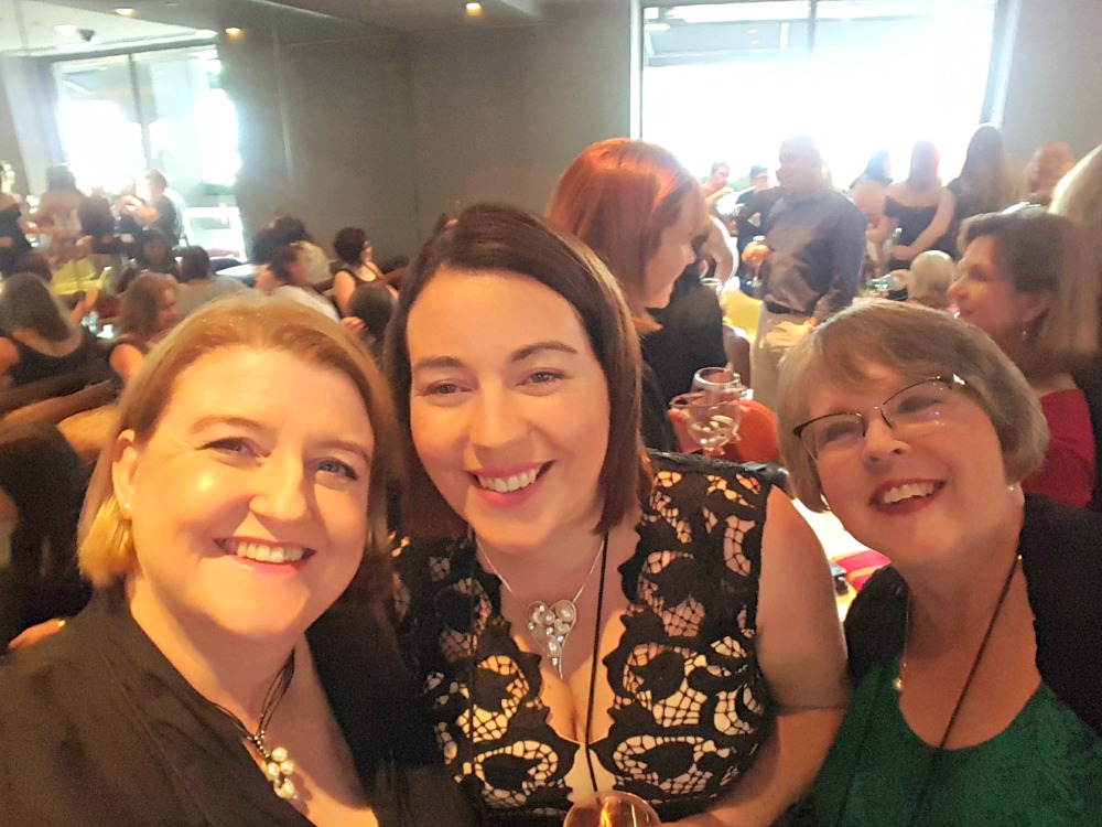 Me, Rachael Johns and Alison Stuart at the Harlequin author welcome drinks.