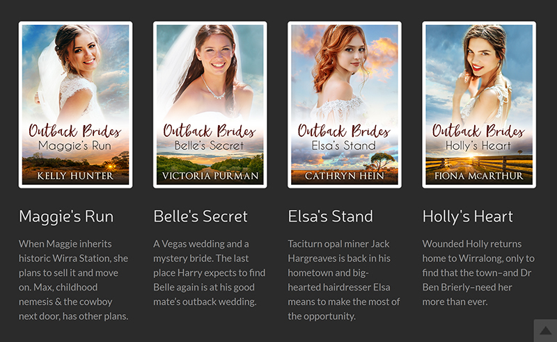 Outback Brides series with covers and short blurbs