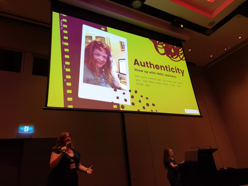 Emily Roach's breakout session on Standing Out on Social Media, 2019 Romance Writers of Australia conference