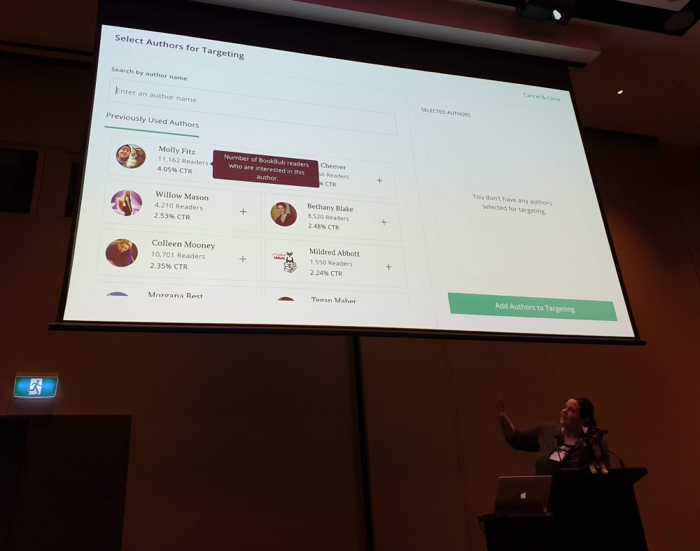 Melissa Storm's breakout session on Winning Ad Strategies, 2019 Romance Writers of Australia conference