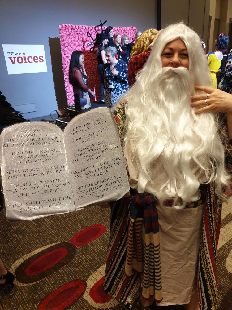 Author Paula Roe at the cocktail party, 2019 Romance Writers of Australia conference