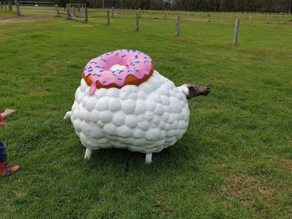 Sculpture on the Farm. Sticky Fleece by Greg Salter. 