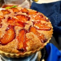 Plum and Hazelnut tart