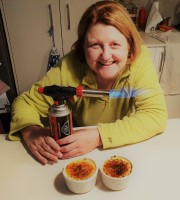 Cathryn with her new kitchen blowtorch